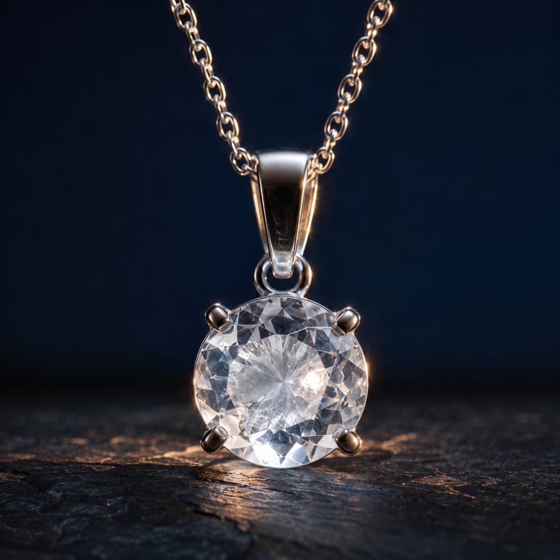 White Topaz Pendant 6 mm — Colourless topaz, Mohs 8 — and a cleavage plane that Mohs 8 does not tell you about.